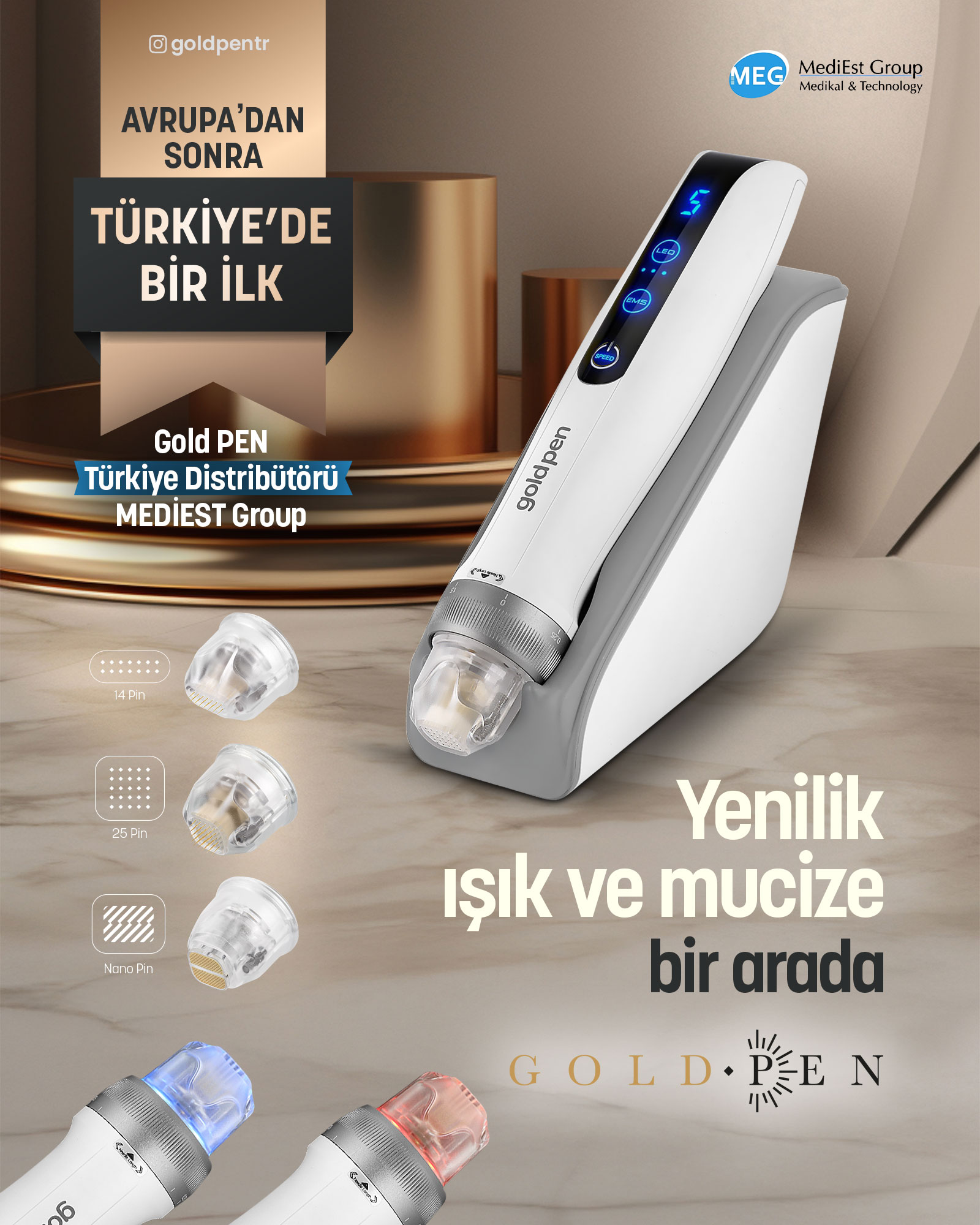 Gold Pen — Avrupa'dan sonra Türkiye'de bir ilk: yenilik, ışık ve mucize bir arada